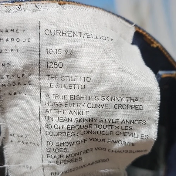 Current/Elliott Distressed‎ Skinny Jeans Size 24 - Picture 4 of 7